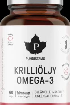Outlet Krilliöljy Omega-3 60 kapselia Omegat Ja Muut Rasvahapot