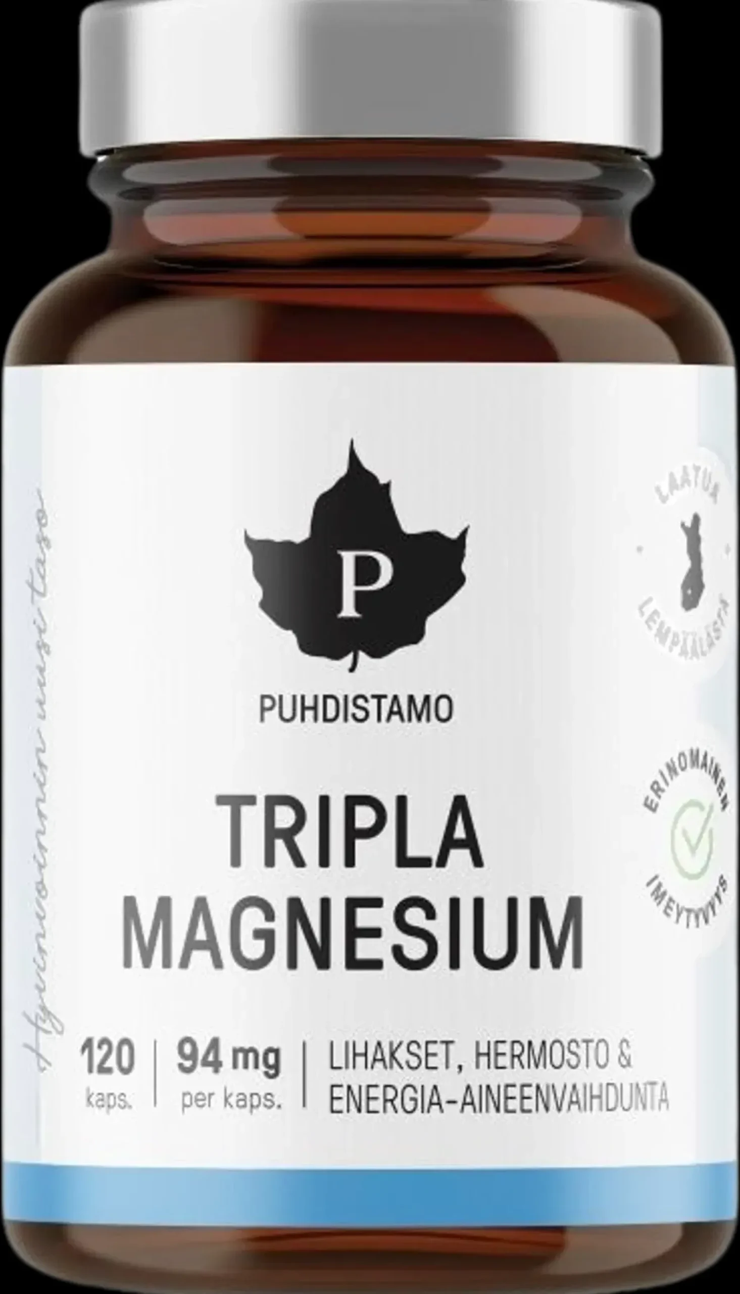 Discount Tripla Magnesium 120 kapselia Kivennäis- Ja Hivenaineet