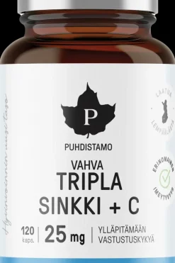 Puhdistamo Kivennäis- Ja Hivenaineet<Tripla Sinkki + C 25 mg 120 kapselia