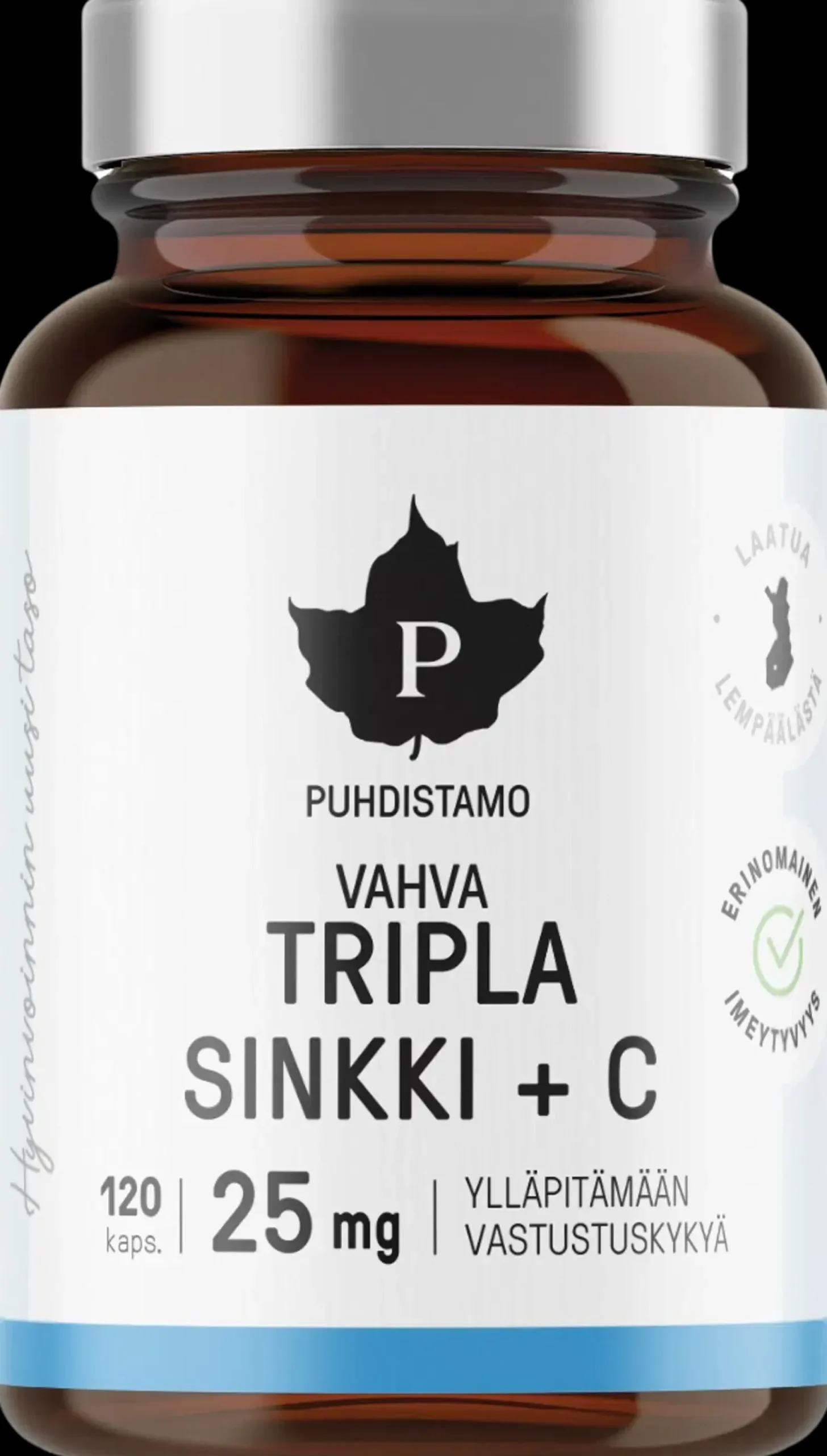 Puhdistamo Kivennäis- Ja Hivenaineet<Tripla Sinkki + C 25 mg 120 kapselia