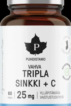 Puhdistamo Kivennäis- Ja Hivenaineet<Tripla Sinkki + C 25 mg 60 kapselia