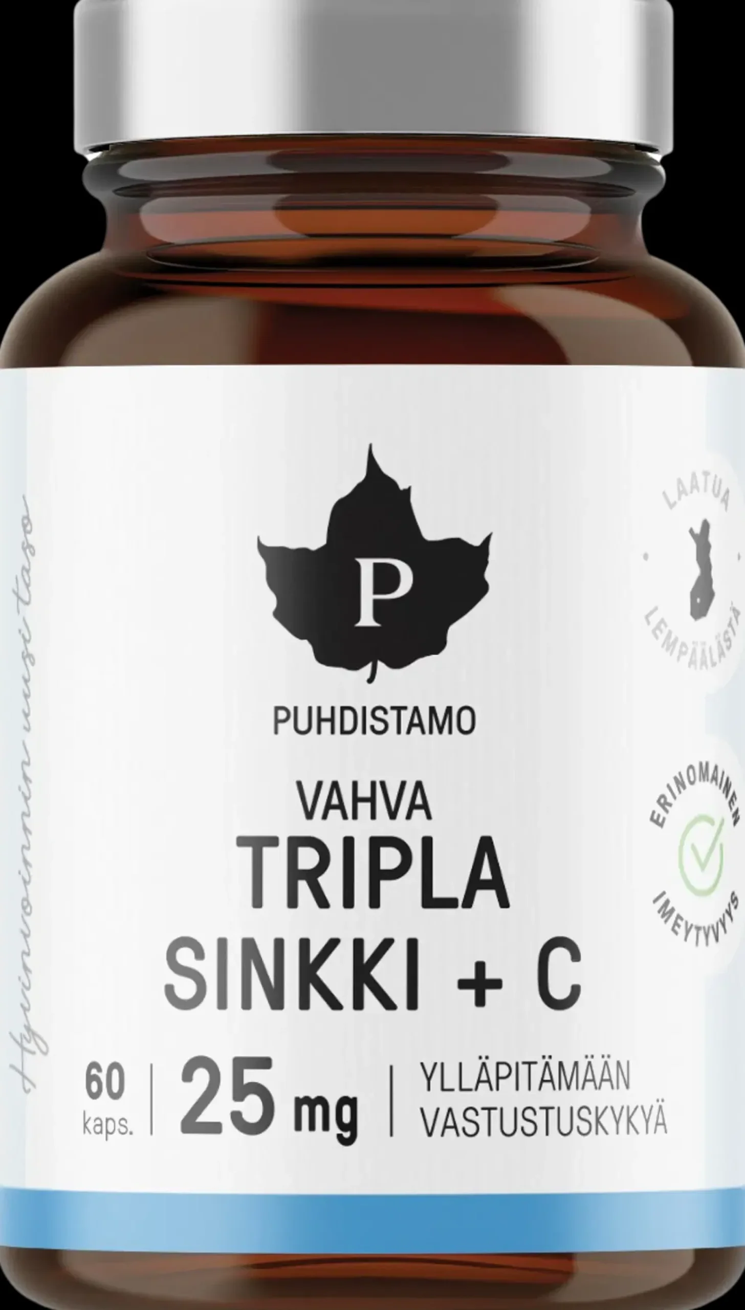 Puhdistamo Kivennäis- Ja Hivenaineet<Tripla Sinkki + C 25 mg 60 kapselia