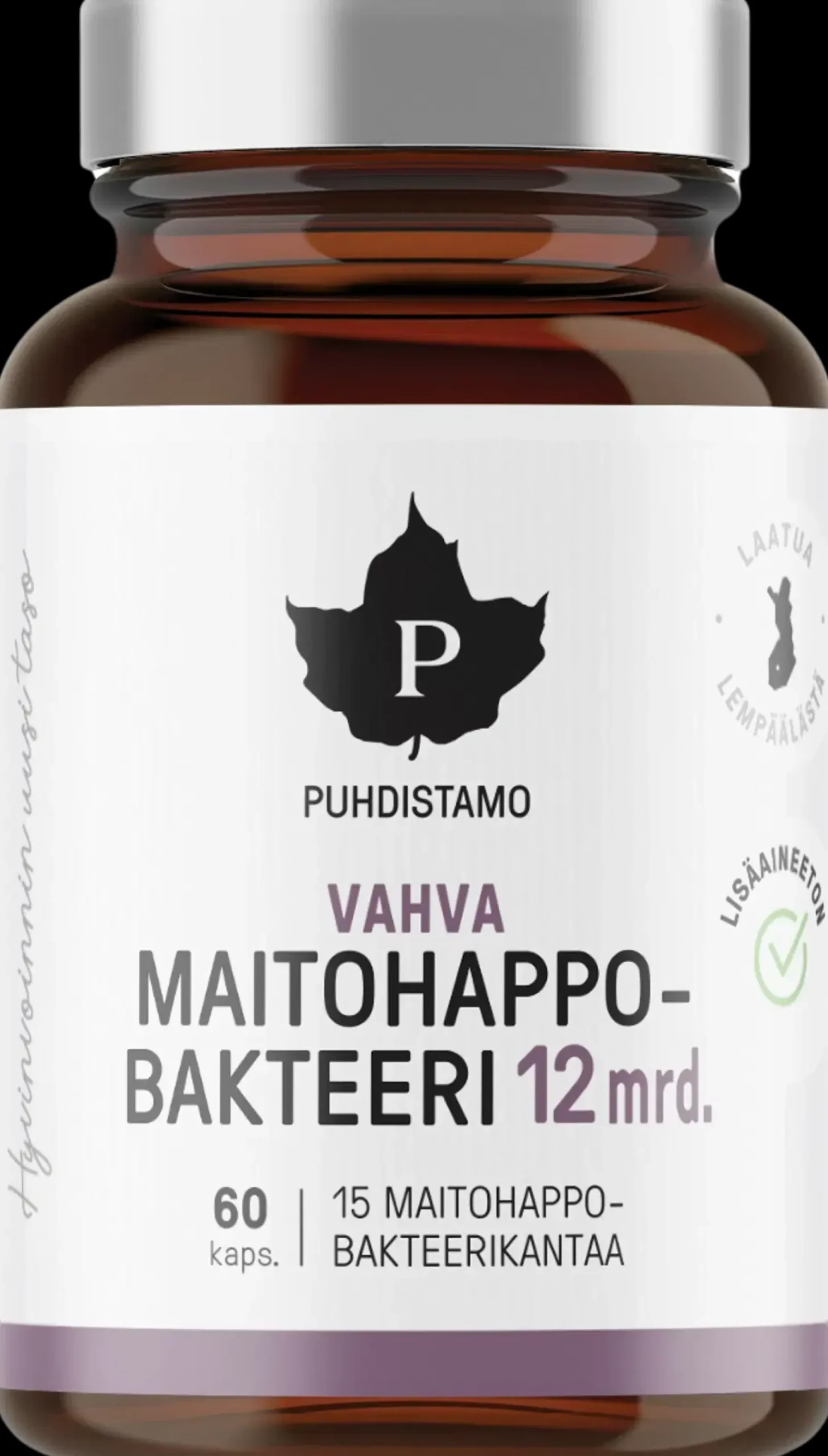 Puhdistamo Maitohappobakteerit<Vahva Maitohappobakteeri 12 Mrd. 60 kaps