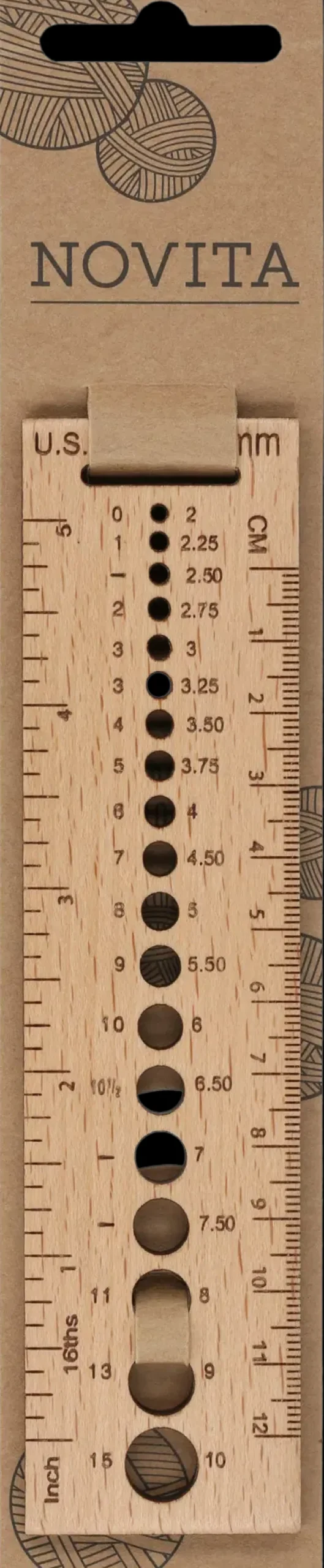 Novita Muut Käsityötarvikkeet|Neulepuikot<Puikkomittari viivottimella