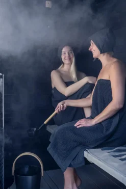 Rento Sauna<Kenno saunahattu musta/harmaa