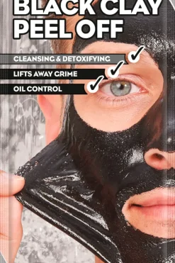 Clearance 7th Heaven Black Clay Peel Off mask 10ml, kalvomainen kasvonaamio Ihonhoito