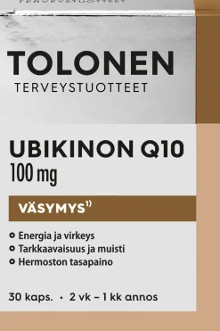 Hot Ubikinon Q10 100mg +B-vitamiinit 30kaps Ubikinonit Ja Ubikinolit