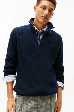 Best Fisherman rib zip mock Neuleet