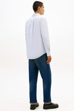 Flex poplin fake solid rf shirt Paidat