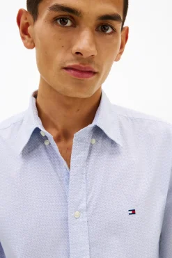 Flex poplin fake solid rf shirt Paidat