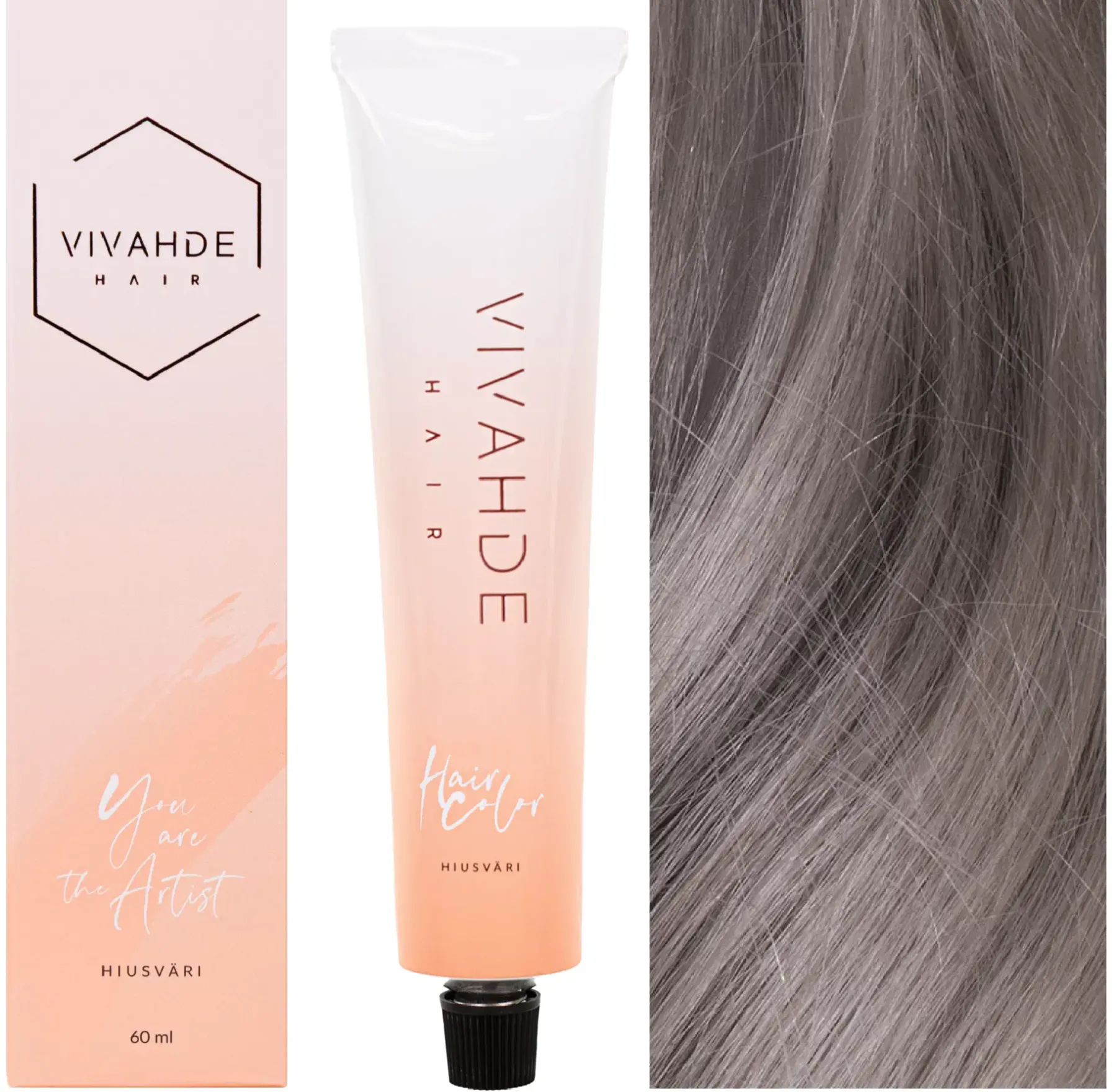 New 9 GrA Harmaa Tuhka hiusväri 60 ml Hiusvärit