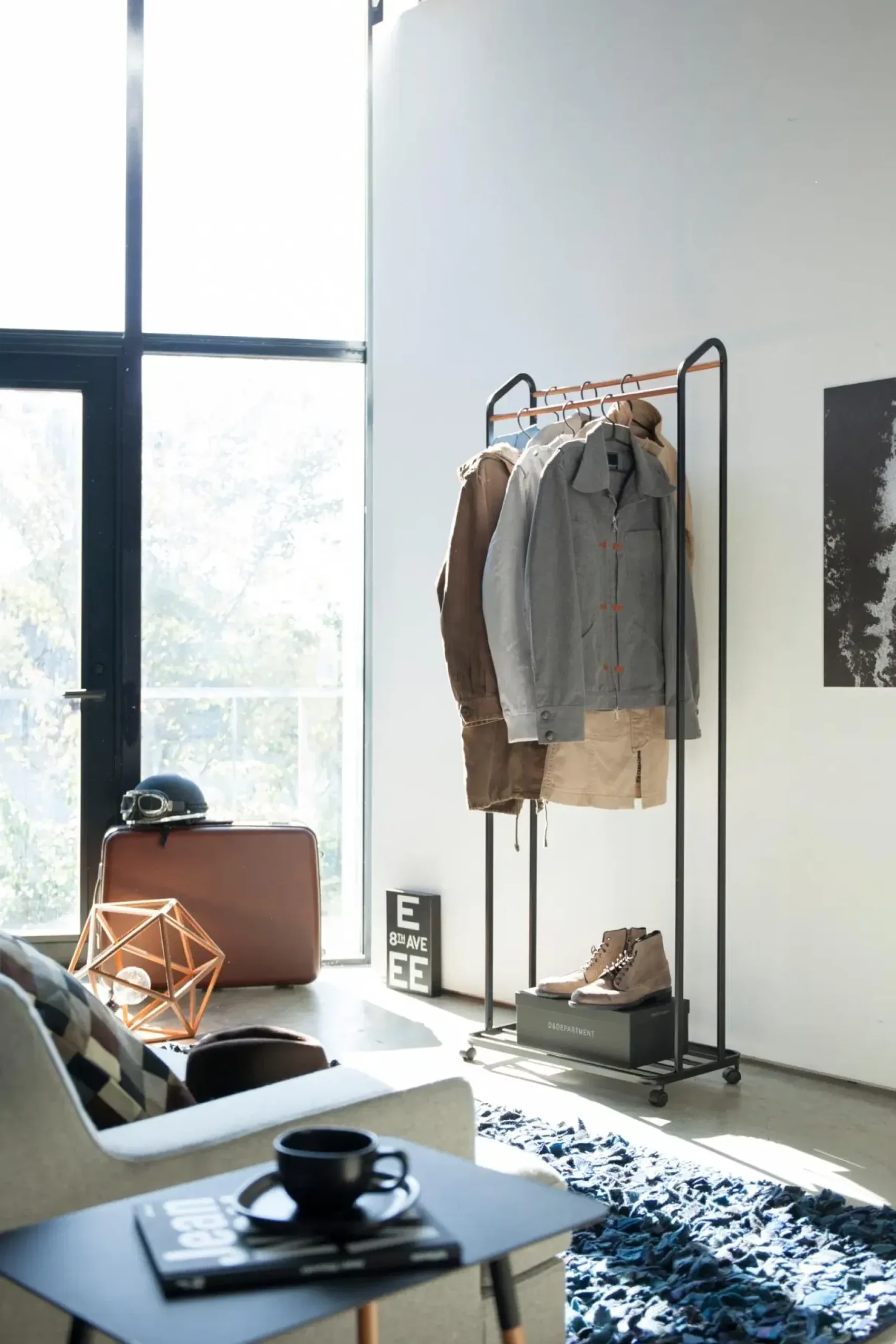 Online Tower vaaterekki pyörillä, musta Muut Kalusteet