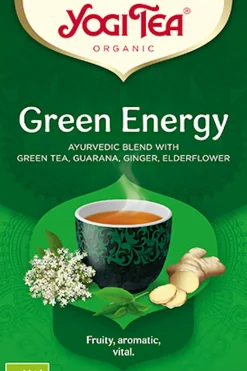 YOGI TEA Juomat<Luomu Green Energy Vihreä yrtti-guarana-kombucha Maustetee Ayurvedinen 17x1,8g