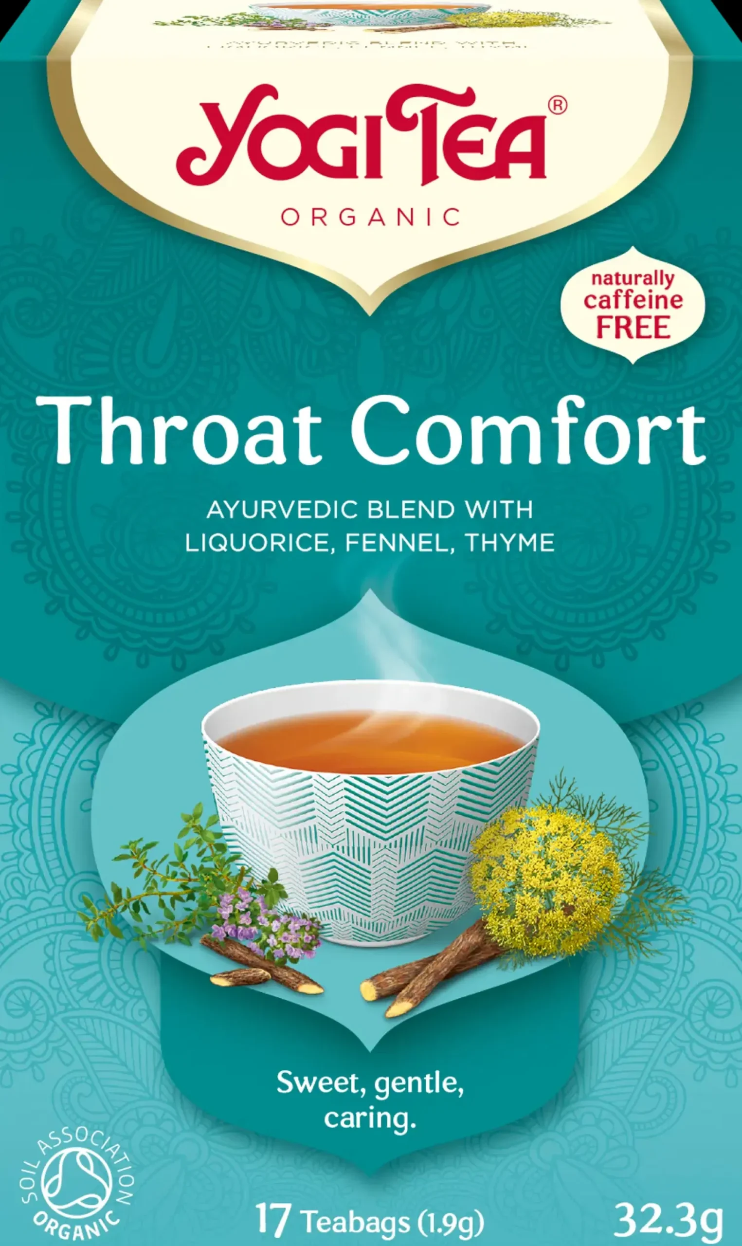 Hot Luomu Throat Comfort Yrtti-maustetee Ayurvedinen 17x1,9g Juomat
