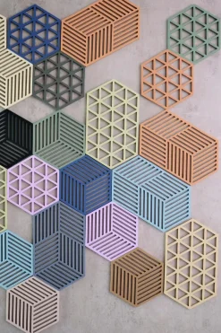 New Hexagon pannunalunen 16x14cm rosemary Tarjoiluastiat